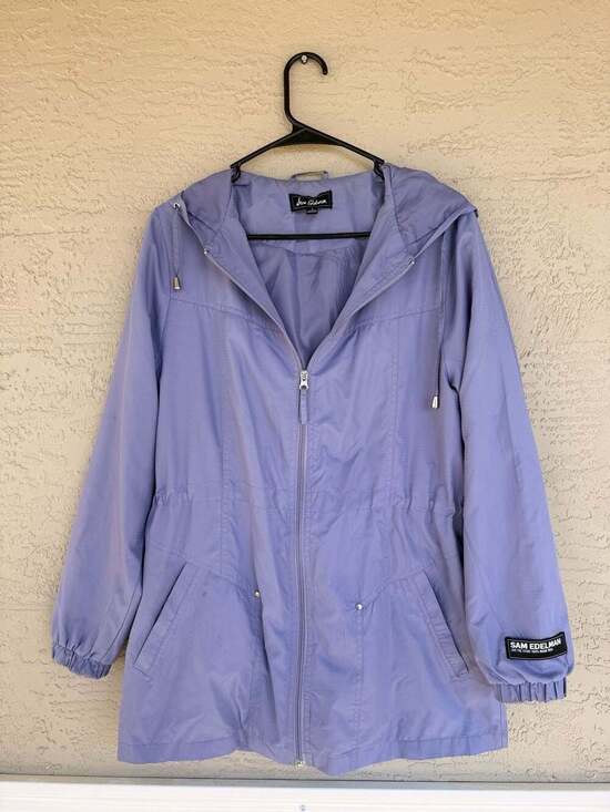 Sam Edelman Jackets & Blazers - Sam Edelman Hooded Windbreaker Jacket, Periwinkle Blue, Size S